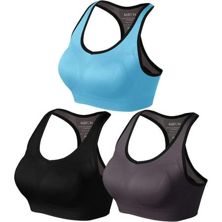 

QWZNDZGR Womens Sports Bra Wirefree Seamless Padded Racerback Yoga Bra for Workout Gym Activewear with Removable Pads #0001