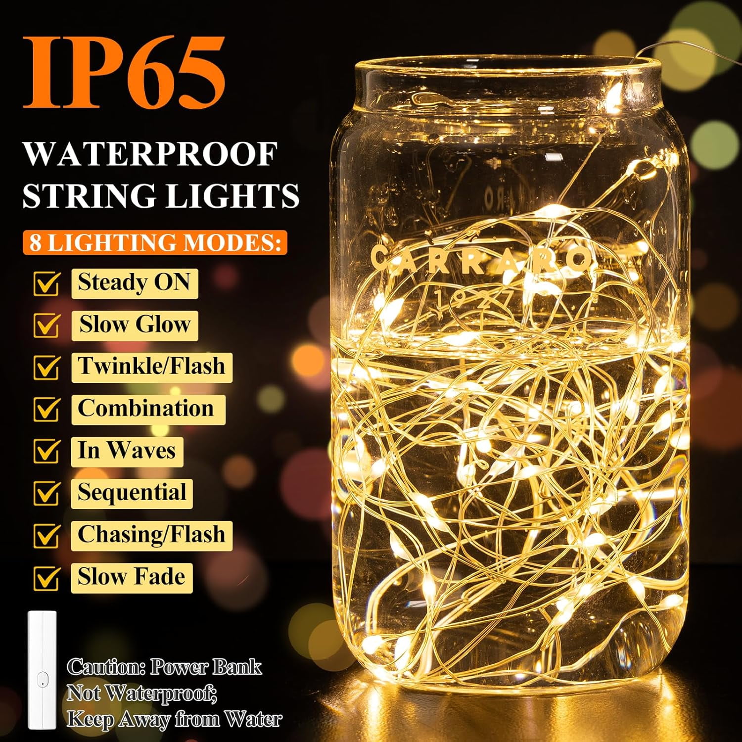Nordic Hygge Lipstick Fairy Lights, (10M/33FT Warm White)