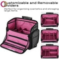 thumbnail image 4 of Byootique Lightweight Makeup Bag Cosmetic Rolling Trolley Traveling Storage Case, 4 of 10