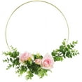 thumbnail image 3 of 10 piezas de anillos de macramé de metal dorado de 20 cm, aros florales de corona para atrapasueños, corona de aro floral para decoración de bodas y manualidades de bricolaje, 3 of 6