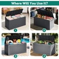 thumbnail image 5 of SEGMART Outdoor Deck Box Lockable,90 Gallon Outdoor Storage Box Waterproof,Patio Deck Storage for Toy,Furniture Cushions,Garden Tools and Combinable Garage, 5 of 8