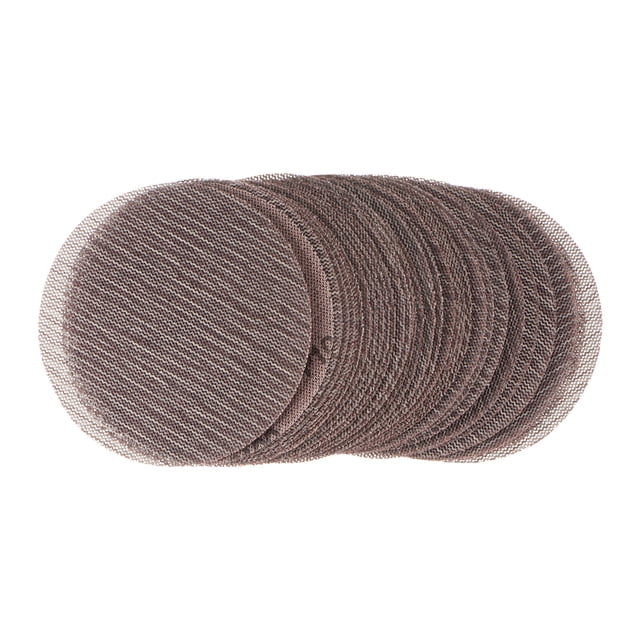 Unique Bargains 35pcs Mesh Sanding Discs 5 Inch Hook and Loop Sanding Net 100 Grits Dust Free Abrasive Pads for Wood Furniture