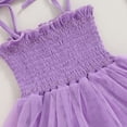 thumbnail image 5 of Newborn Baby Girl Sleeveless Bubble Romper Cotton Tutu Dess Bodysuit with Headband Set Summer Clothes Outfit, 5 of 7