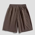 thumbnail image 5 of CAIVO Women Cargo Athletic Shorts Lightweight Casual Versatile Sweatproof Outdoor Fitness Mid Length Training Bottoms With Zipper Pockets Elastic Waistband Boho Summer Work Solid Color Bottoms, 5 of 5