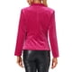 thumbnail image 3 of BLAZER DE VELVET CHIC PARA MUJER INSPIRADOR COLOR SÓLIDO CON SOLAPA Y UN BOTÓN CHAQUETA DE TRAJE PARA TRABAJAR 2XL ROSA FUERTE, 3 of 6