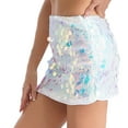 thumbnail image 2 of Yartina Womens Sparkle Sequin Mini Skirt Sexy Bodycon Mini Skirt Clubwear Gradient Blue L, 2 of 7