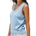 thumbnail image 4 of Womens Summer Sweater Vest Sleeveless Ribbed Knit Tank Tops Going Out Casual Basic Scoop Neck Tshirt, 4 of 6