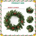 thumbnail image 3 of BinKFF Christmas Wreaths for Front Door- 20 Inch Outdoor Prelit Christmas Door Wreath with Lights, Lighted Xmas Wreath with Poinsettia Flowers,Red Berries, Home Christmas Decorations, 3 of 6
