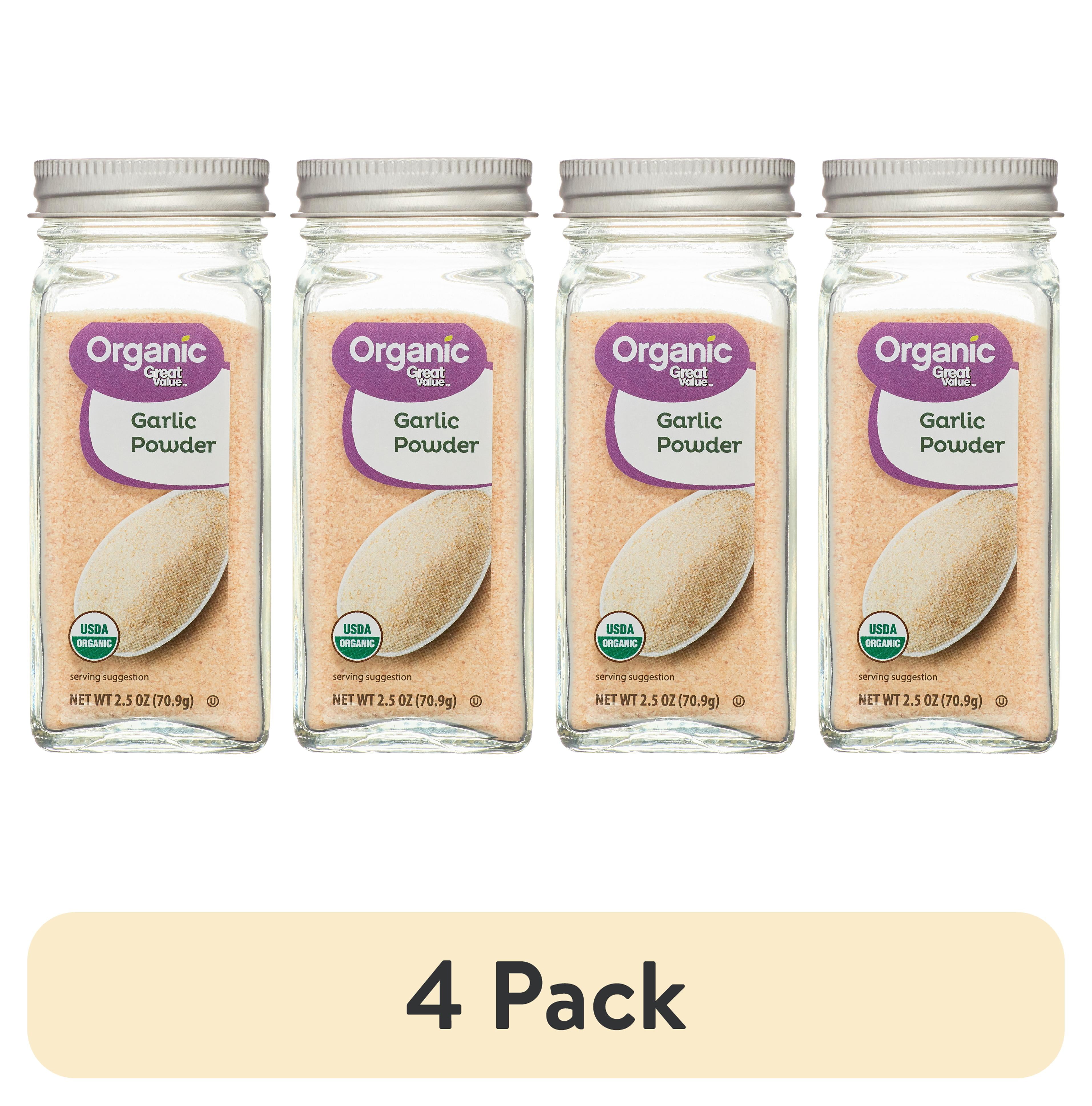 (4 pack) Great Value Organic Garlic Powder, 2.5 oz