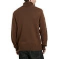 thumbnail image 4 of Kallspin Men’s Wool Blend Turtle Neck Midweight Pullover Sweaters(Brown,4X-Large), 4 of 10