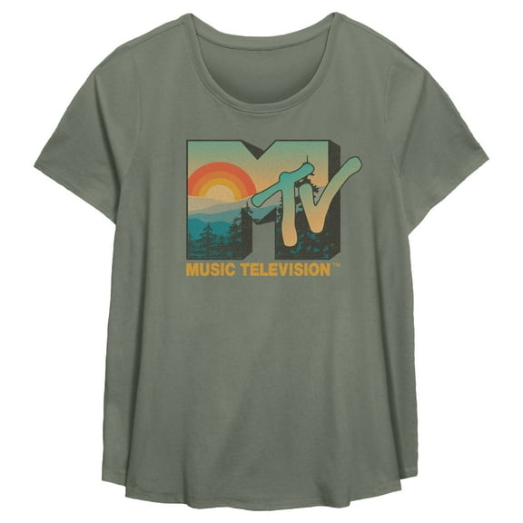 Women's MTV Vintage Sunset Logo Graphic T-Shirt
