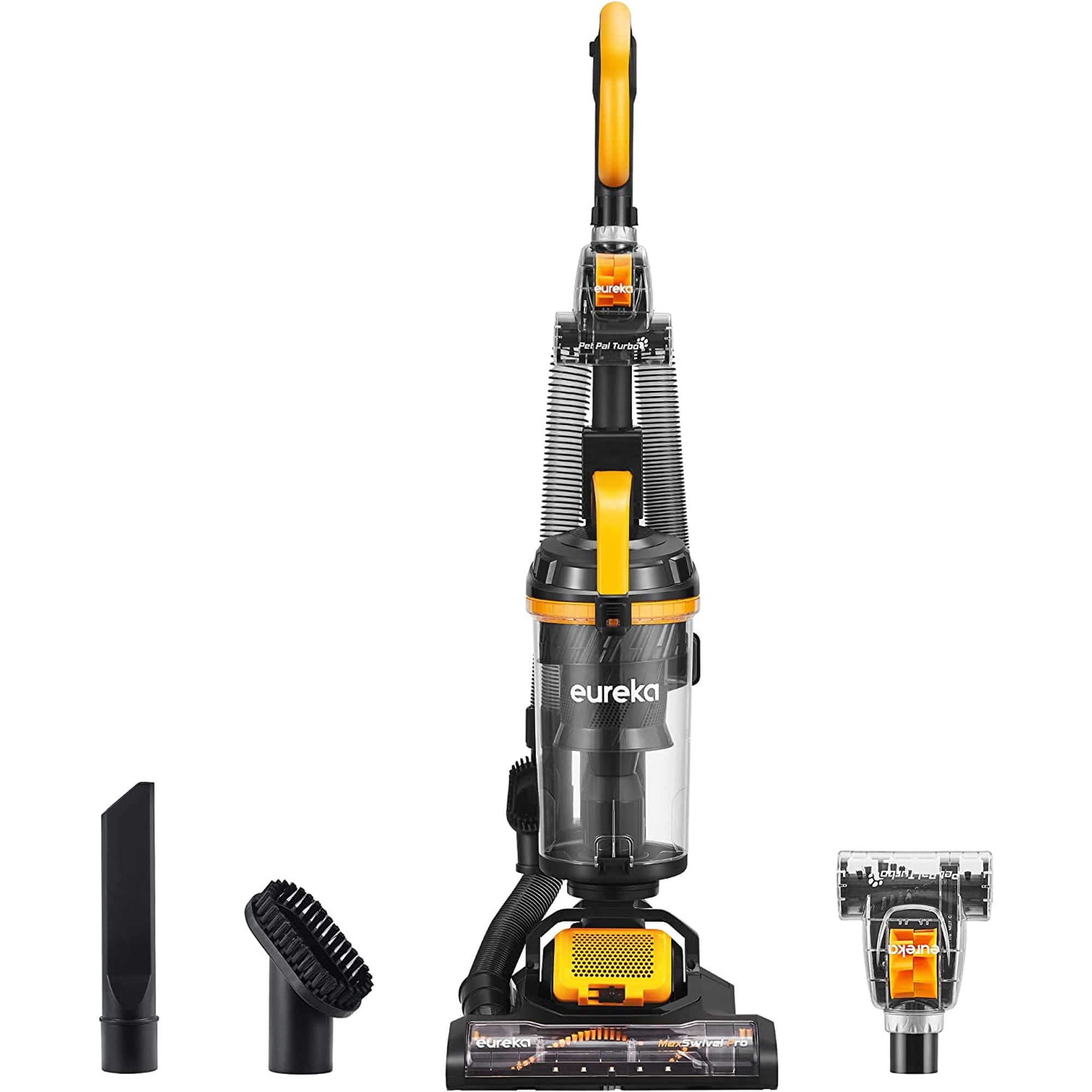 Eureka Powerful Upright Vacuum Cleaner for Home Pet Hair, Lightweight Household Upright Vacuum for Carpet and Hard Floor, MaxSwivel Pro NEU350 with Pet Tool