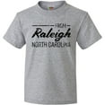 thumbnail image 3 of Inktastic From Raleigh North Carolina in Black Distressed Text Youth T-Shirt, 3 of 5