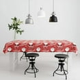 thumbnail image 2 of XAJAT 60‘‘x102'' Merry Christmas Red Rectangle Tablecloth, Cotton Linen Table Covers with Santa Pattern, 2 of 4