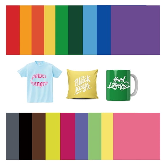 Victool 18pcs Infusible Transfer Paper Ink Sheets 4.5x12in Sublimation Paper for T-Shirt (Solid Color)