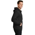 thumbnail image 3 of Port & Company Essential Fleece Full Zip Hooded Sweatshirt-XL (Jet Black), 3 of 6