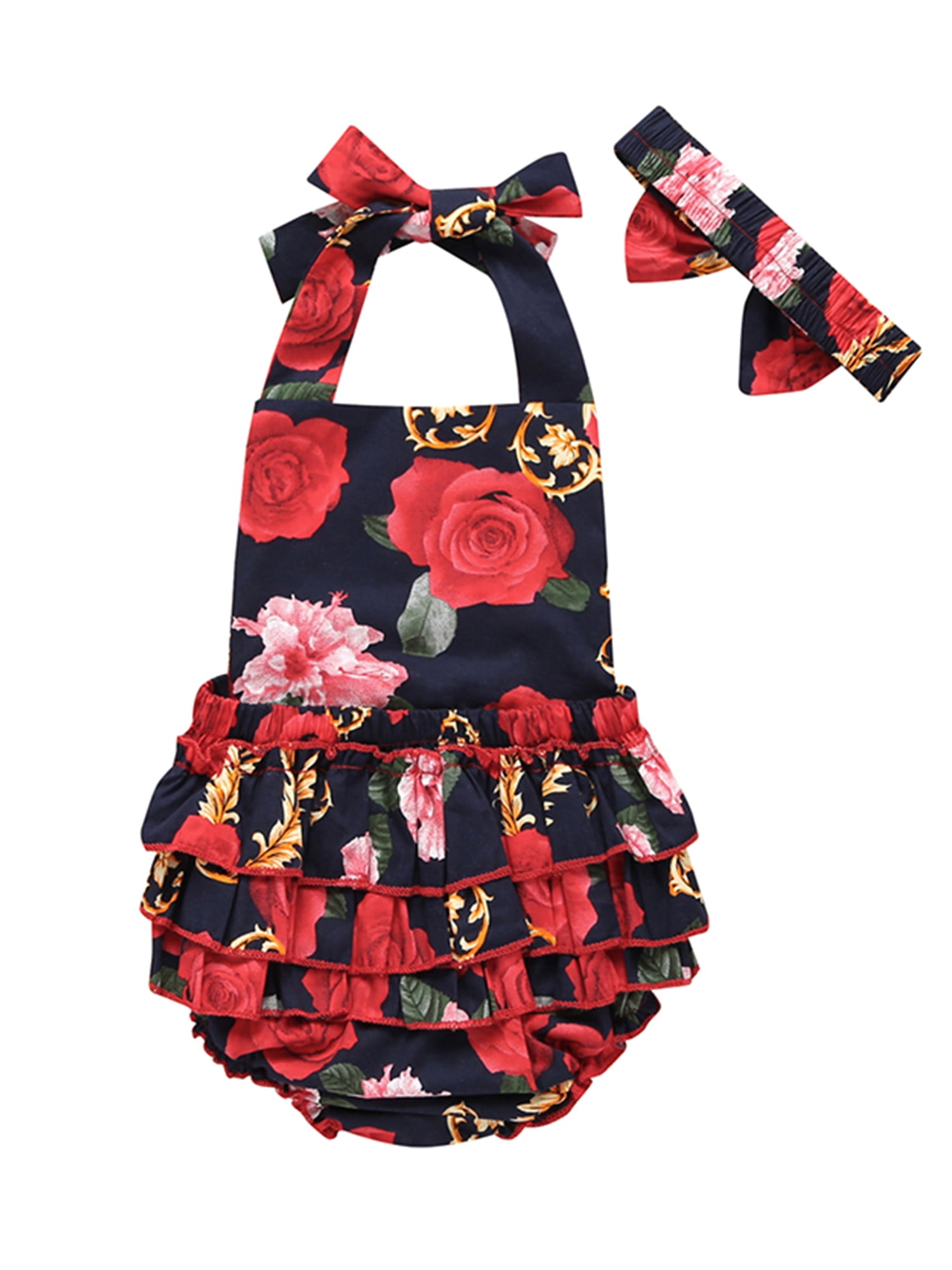 Newborn Toddler Infant Baby Girl Floral Jumpsuit Romper Bodysuit Outfits Clothes Newborn Toddler Infant Baby Girl Floral Jumpsuit Romper Bodysuit Outfits Clothes