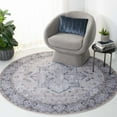 thumbnail image 2 of SAFAVIEH Tucson Beulah Oriental Machine Washable Area Rug, Beige/Grey, 8' x 8' Round, 2 of 12