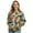 Multicolor-Frangipani, variant on DISNIMO Flower Printed Jackets for Women Zip Up Sweatshirts V Neck Outwear Long Sleeve Jackets for Fall Winter, S