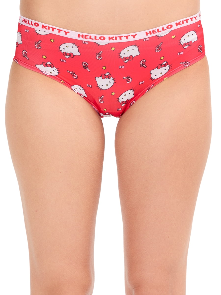 Hello Kitty Women's Comfort Stretch Bikini, 3 Pack Sizes S-XL