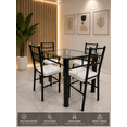 thumbnail image 2 of Juego De Comedor Moderno De 4 Sillas Mesa De Vidrio Templado, 2 of 11