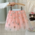 thumbnail image 4 of WOYY Little Girls Sequin Embroidery Tutu Skirt Kids Mesh Party Ballet Skirt, Sizes 5-6, 4 of 7