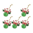 thumbnail image 4 of 5 campanas de Navidad, decoración navideña, hechas a mano con recorte de estrella, campanas de Metal navideñas para puerta, porche, ventana, Verde 5cm, 4 of 8