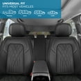 thumbnail image 3 of MotorBox Elite Edition Faux Leather Seat Covers for Cars, Trucks, & SUV - 2 Black Car Seat Covers for Front Seats - Universal Fit Car Accessories Automotive Interior Cover Protector for Most Vehicles, 3 of 8