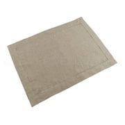 6 Pack - CleverDelights Natural Linen Hemstitched Placemats - 14" x 20" - 100% Pure Linen