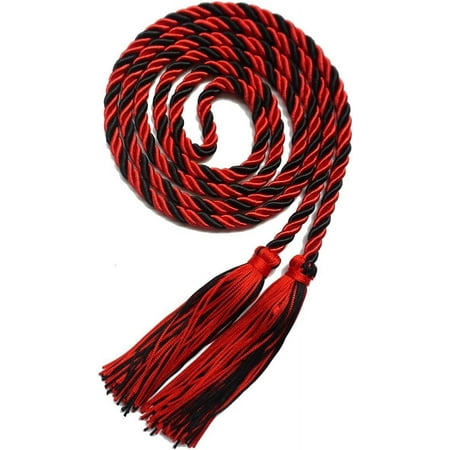 

WadwP Graduation Honor Cord Two-Color Braided Grad Days (red Black) red black
