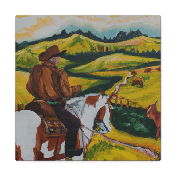 The Rural Barnyard Scene - Canvas