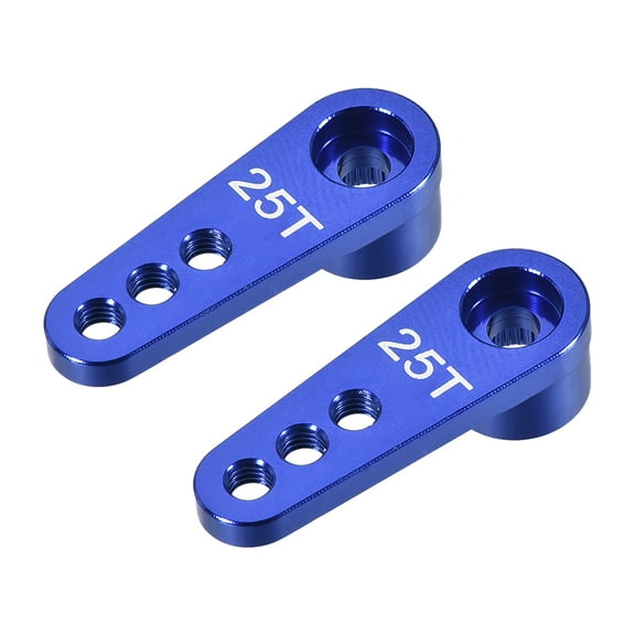 Unique Bargains 2Pcs RC Products 25T Aluminum Servo Horn for RC Model Boat - Blue