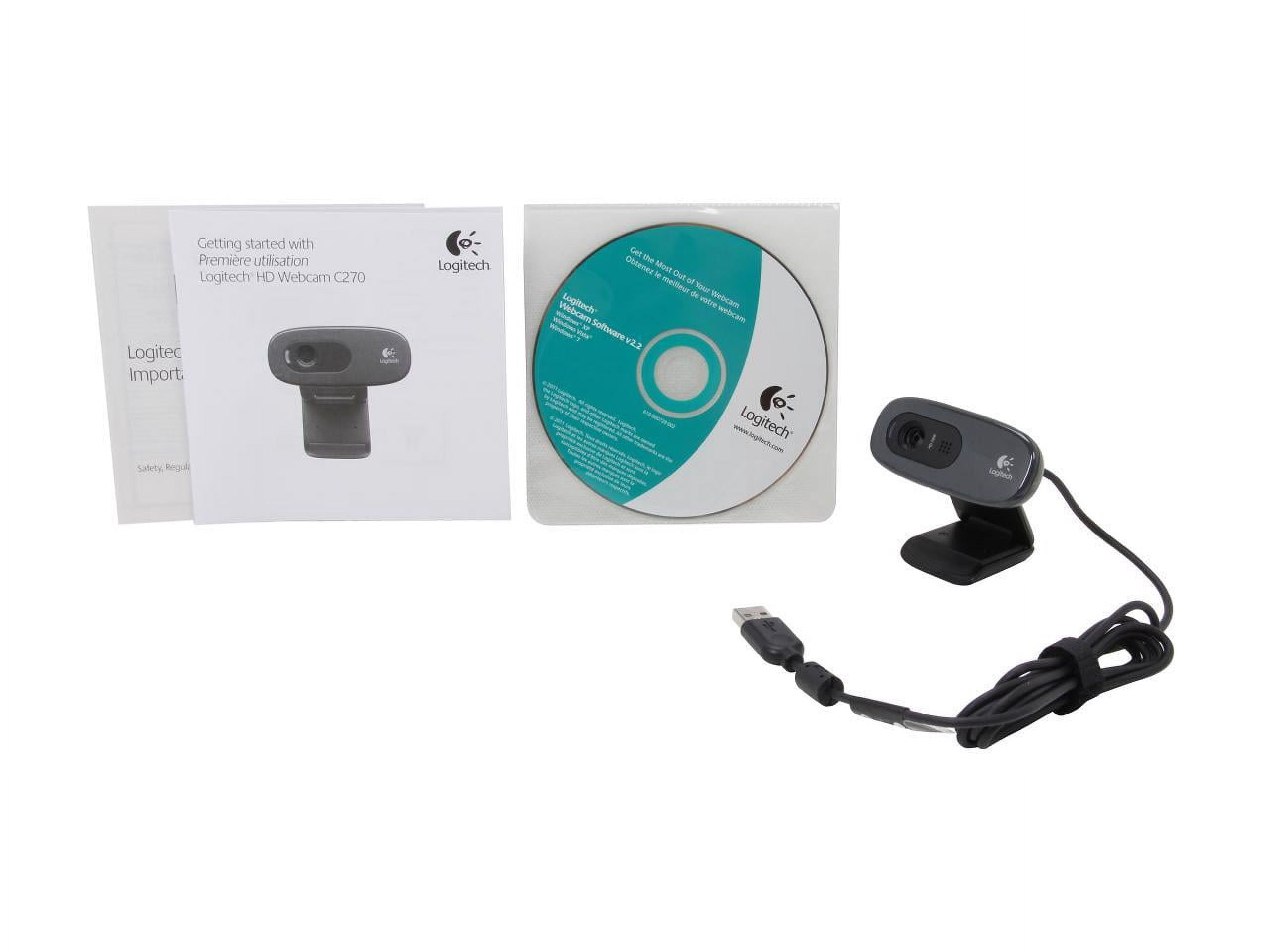Logitech C270 HD Webcam with Noise-Reducing Mics for Video Calls