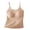 Beige, variant on Bxsruta Women's Seamless Ribbed Cami with Built in Bra Crew Neck Stretchy Nylon Spandex Tank Top