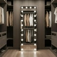 thumbnail image 2 of Spaco 64x21 Inch Hollywood LED Full-Length Mirror, White Frame, Hammer-Resistant, 50,000-Hour Bulbs, Touch Color Temp, Wall-Mount/Free-Standing, 2 of 7