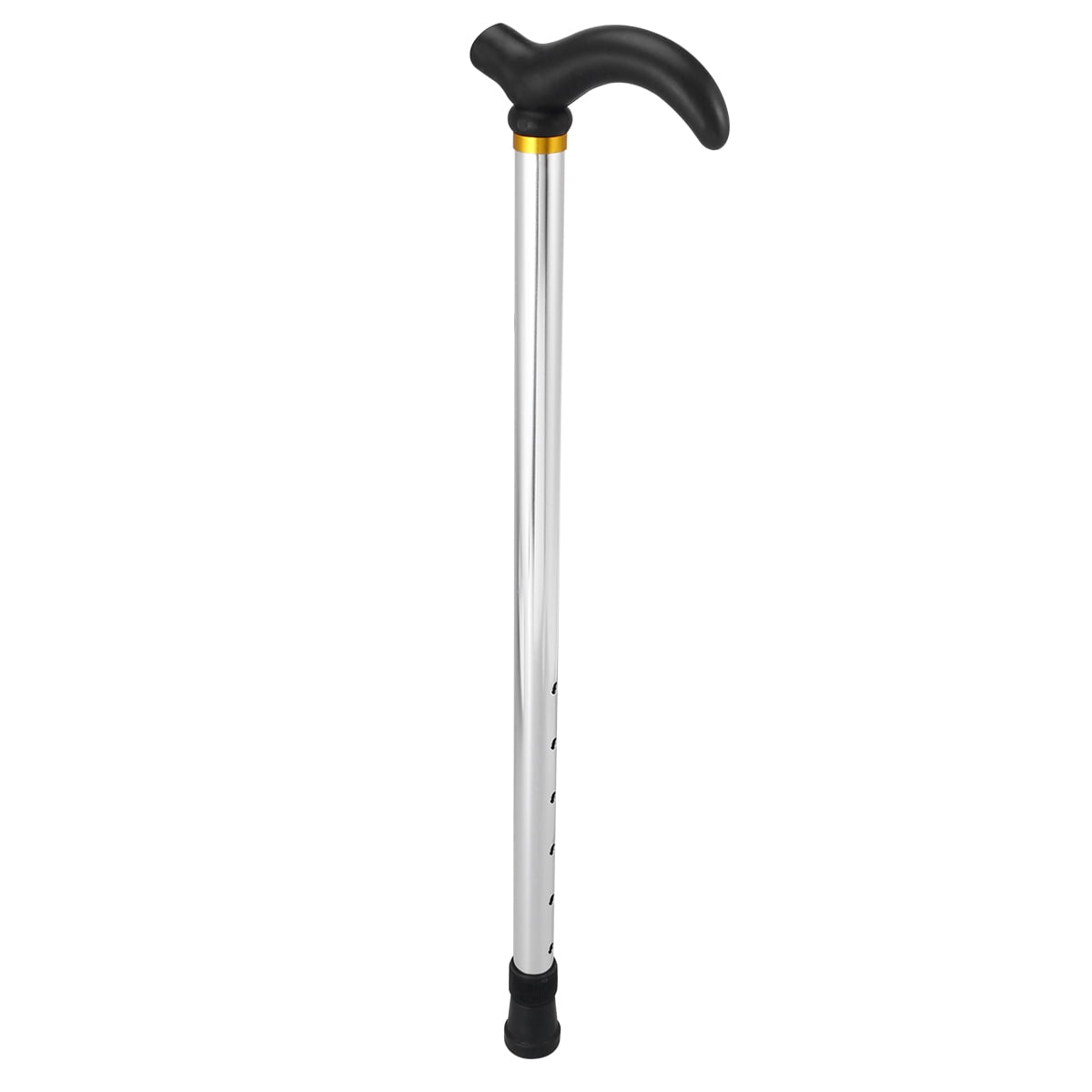 Aluminum Alloy Retractable Walking Stick 2 Section Telescopic Adjustable Height Cane Anti-skid Walking Stick for Old People (Sil