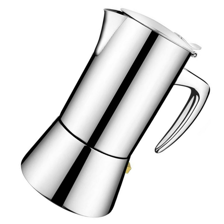 Coffeepot Stainless Steel Coffee Maker Portable Electric Mocha Latte Espresso Filter Pot European Coffee Cup, Size: 300 mL, Silver
