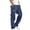 Navy, variant on Herrnalise Men's Elastic Waist Cargo Pants,Casual Loose Fit Lightweight Workwear Pull On Pants Navy-M