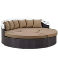 thumbnail image 4 of Bowery Hill Canopy Aluminum and Rattan Patio Daybed in Mocha/Espresso, 4 of 9