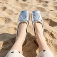 thumbnail image 7 of CHICVOMEY Ballet Flats for Women, Slip on Square Toe Bow Dressy Casual Walking Work Shoes, Comfortable Lightweight Summer Flats, 7 of 7