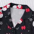 thumbnail image 6 of CUZIBR Girls Christmas Party Outfits Stylish Button Down Short Sleeve Lapel Collar Top Blouse Shorts Soft Cartoon Bow Floral Print Leopard Home Dailywear Girls' Clothing Sets,Black,5 Years, 6 of 9