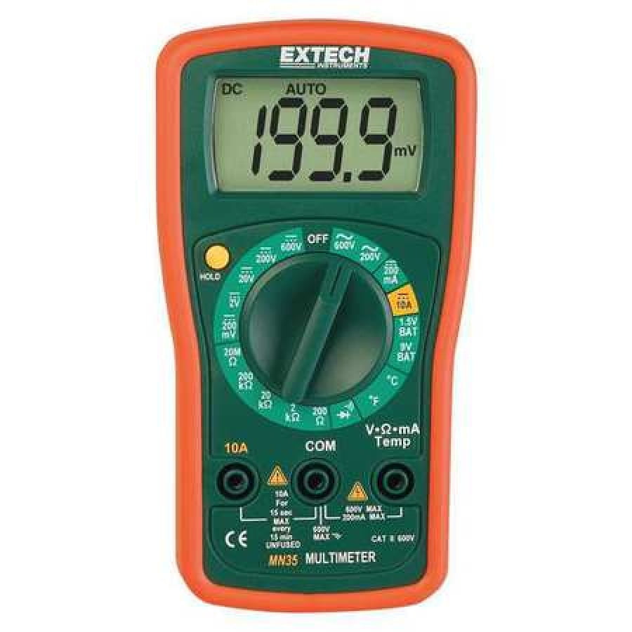 EXTECH MN35 Digital Multimeter,600V,20 MOhms
