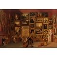 thumbnail image 2 of Samuel Finley Breese Morse 14x11 Gold Ornate Wood Frame and Double Matted Museum Art Print Titled - Gallery of the Louvre (Between 1831 and 1833), 2 of 4