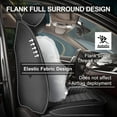 thumbnail image 4 of AOMSAZTO Fit for BMW X3 2004-2018 Car Seat Cover 5-seat Faux Leather Full Set Compatible Airbag ：Black+Gray, 4 of 7