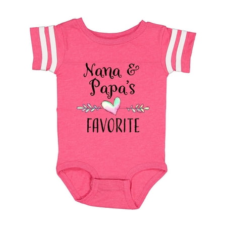 

Inktastic Nana and Papa s Favorite- Heart Grandchild Gift Baby Boy or Baby Girl Bodysuit