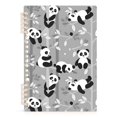 thumbnail image 7 of FORMRS 1-Subject Spiral Notebook 8" x 5" College Ruled 60 Refillable Sheet A5 Hard Cover, Gray Cartoon Panda Pattern, 7 of 7