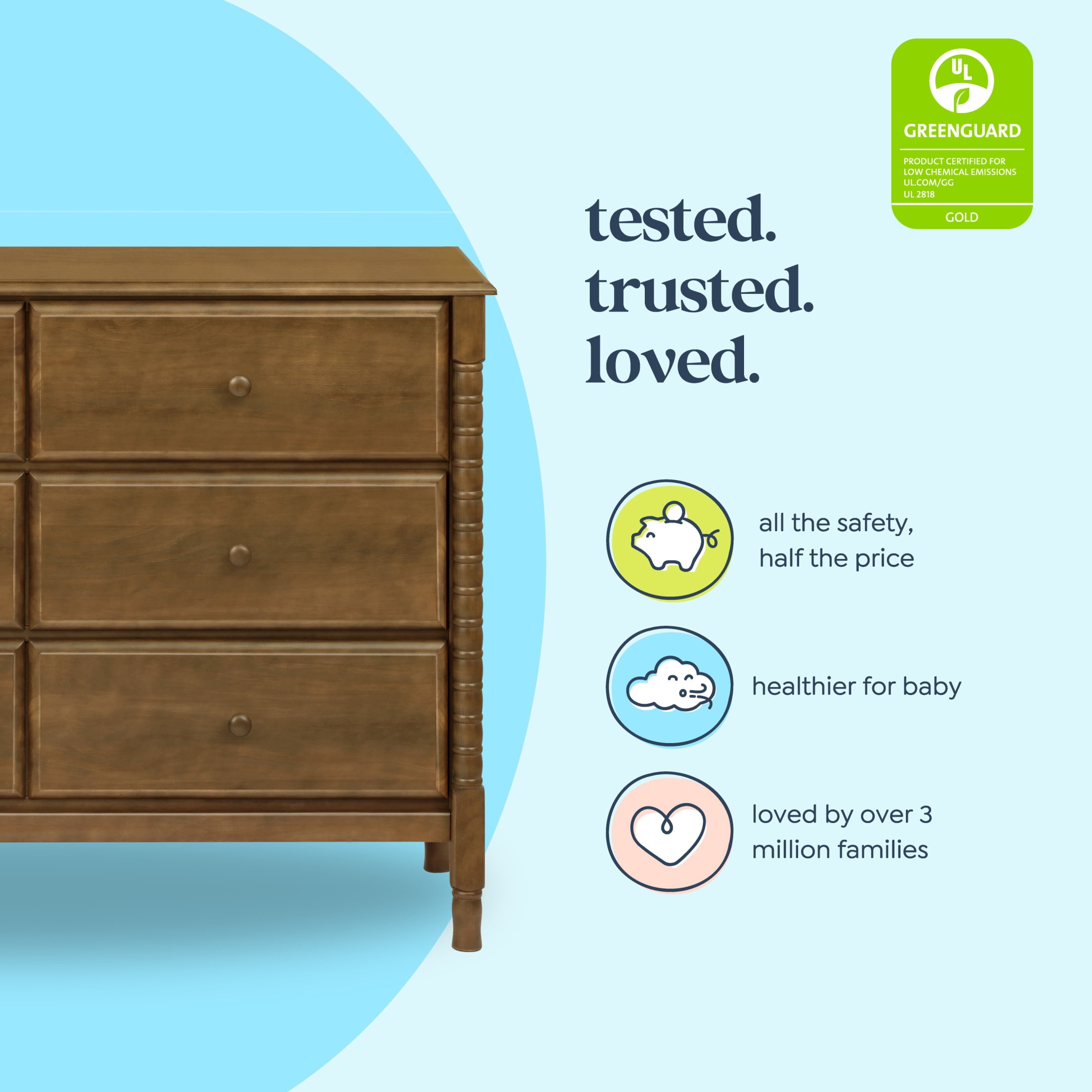DaVinci Jenny Lind Spindle 6-Drawer Dresser