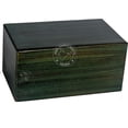 thumbnail image 2 of Wooden Cremation Urns for Human Ashes Adult Large, Burial Urns for Columbarium, Rosewood Wooden Box Funeral Urns for Human Ashes (9" x 5.5" x 4.5" - 180 Cu/in or lb, Dark Green), 2 of 3