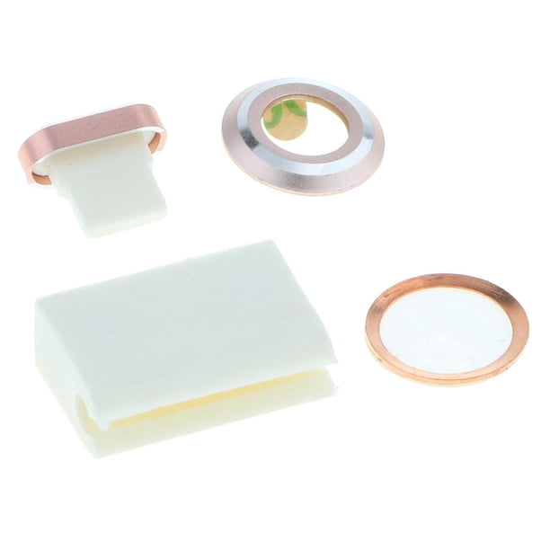 Conector a prueba de polvo para smartphone con cubierta para cámara trasera y protección para botón principal rosado