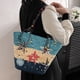 thumbnail image 5 of Bolso De Hombro Bolso de paja de estrella de mar bordado a mano bohemio tejido con cuentas para mujer (azul), 5 of 8